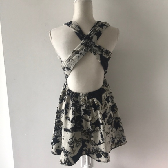 Printed Fit and Flare Mini Dress - Picture 3 of 4